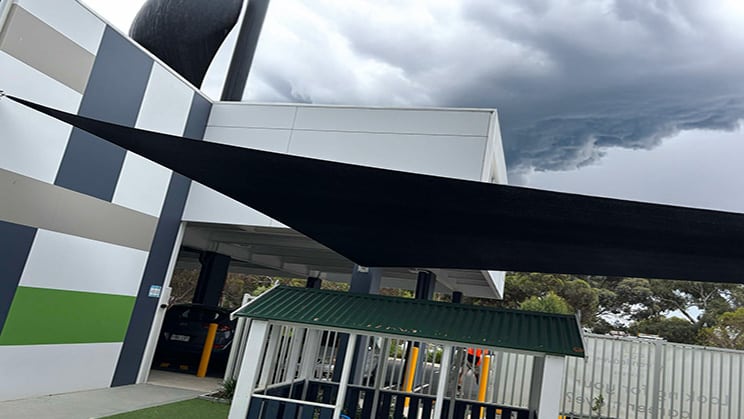 Storm passing over Shade Sail